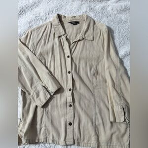 Women’s Royal Robbins button up shirt w zippered pocket- Large